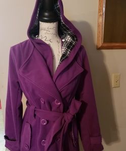 EUC Purple Felt trench coat